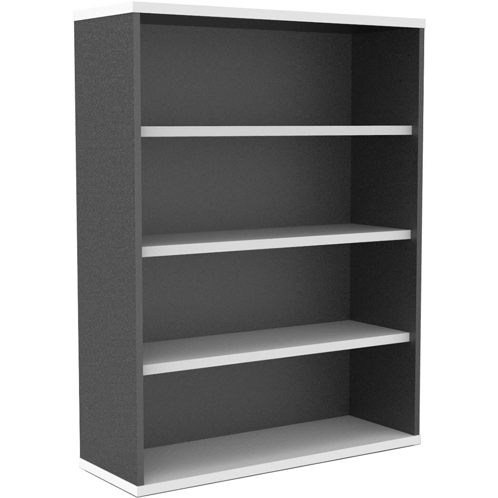 Image for RAPID WORKER BOOKCASE 3 SHELF 900 X 315 X 1200MM WHITE/IRONSTONE from That Office Place PICTON