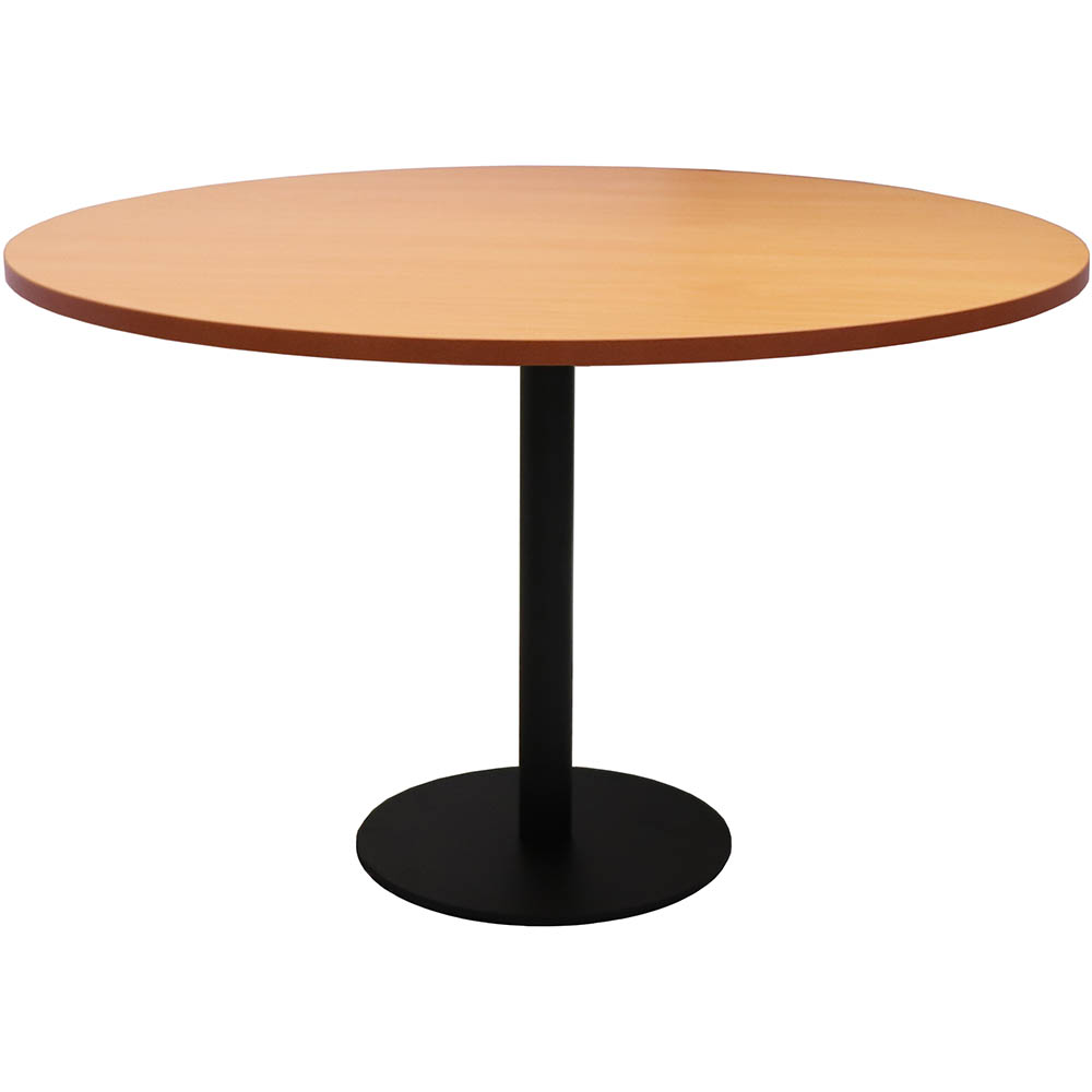 Image for RAPIDLINE ROUND TABLE DISC BASE 1200MM BEECH/BLACK from Challenge Office Supplies