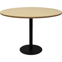 rapidline round table disc base 1200mm natural oak/black