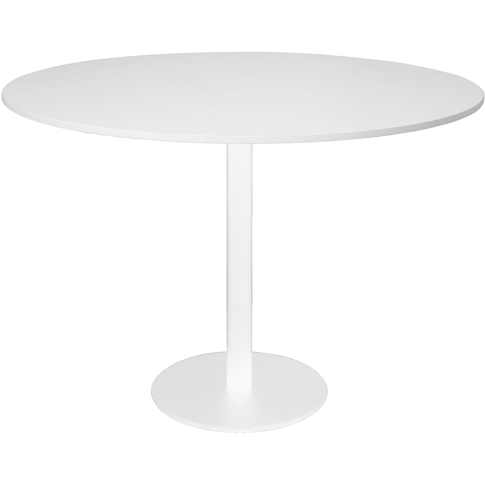 Image for RAPIDLINE ROUND TABLE DISC BASE 1200MM NATURAL WHITE/WHITE from Challenge Office Supplies
