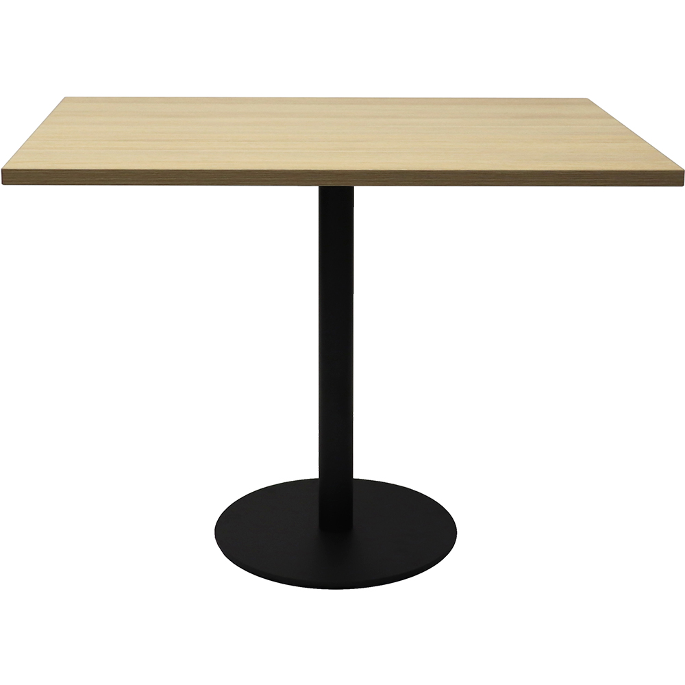 Image for RAPIDLINE SQUARE MEETING TABLE DISC BASE 900MM NATURAL OAK/BLACK from BusinessWorld Computer & Stationery Warehouse