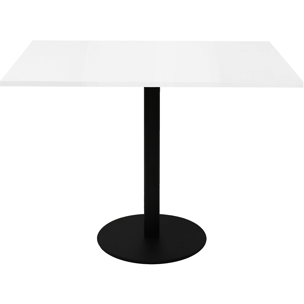 Image for RAPIDLINE SQUARE MEETING TABLE DISC BASE 900MM NATURAL WHITE/BLACK from Olympia Office Products