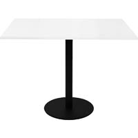 rapidline square meeting table disc base 900mm natural white/black