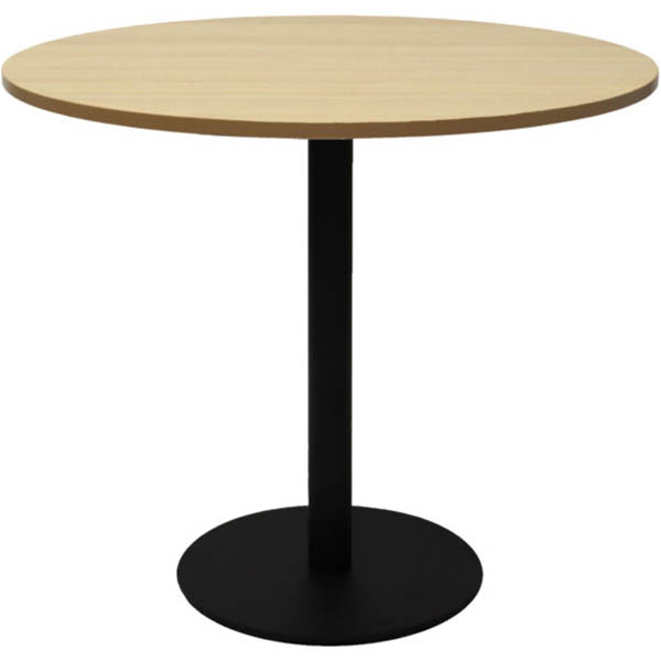 Image for RAPIDLINE ROUND TABLE DISC BASE 900MM NATURAL OAK/BLACK from Clipboard Stationers & Art Supplies
