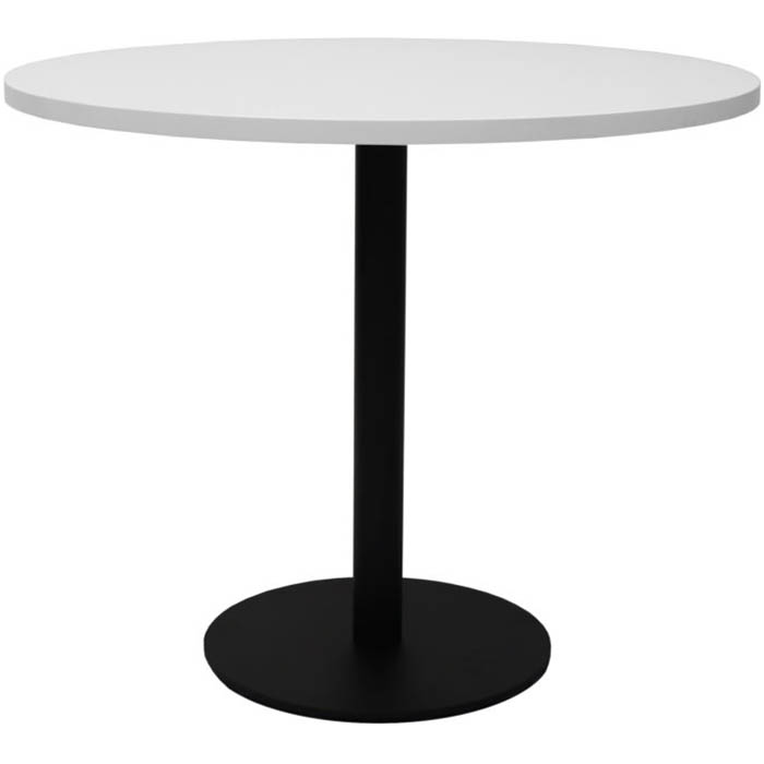 Image for RAPIDLINE ROUND TABLE DISC BASE 900MM NATURAL WHITE/BLACK from Challenge Office Supplies