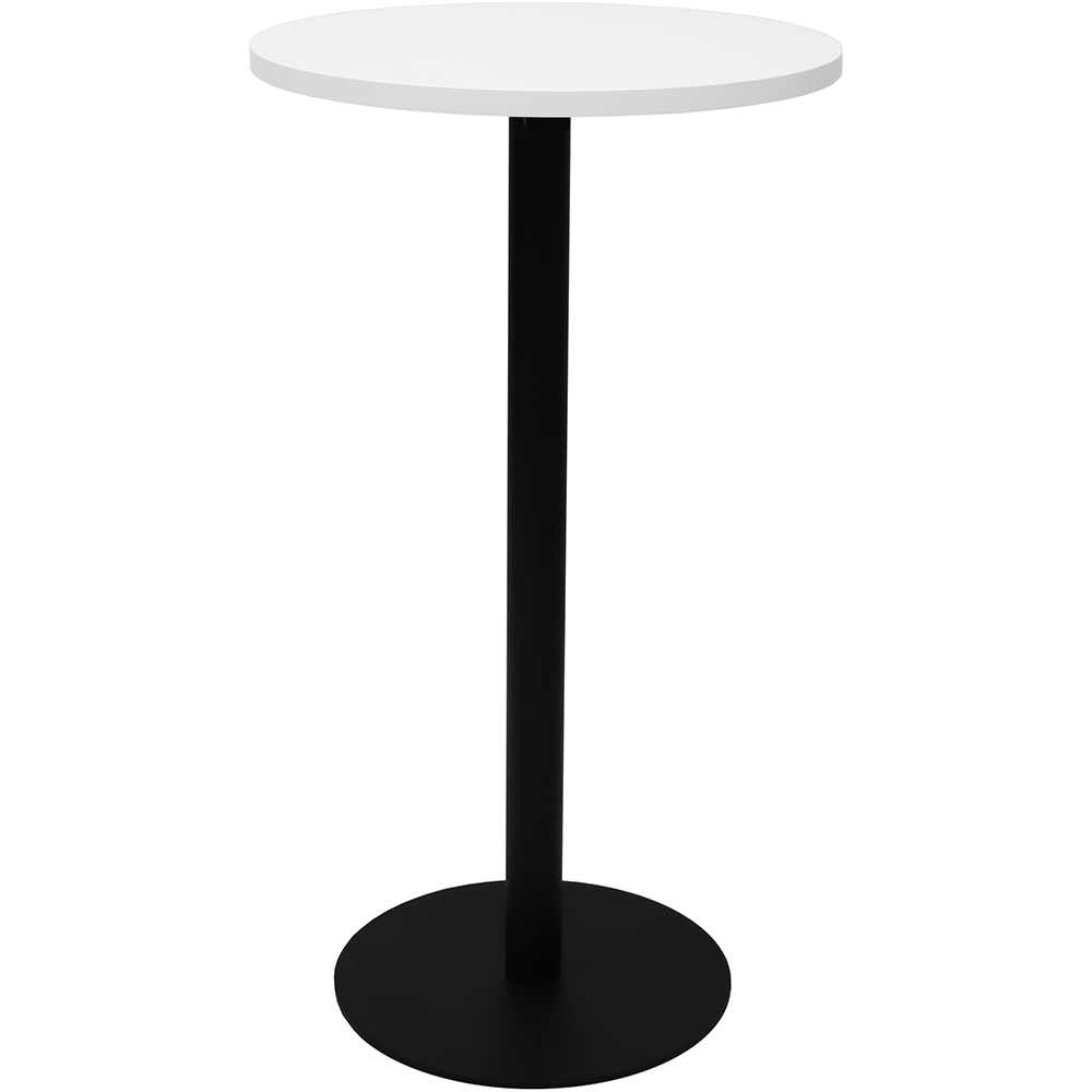 Image for RAPIDLINE DRY BAR TABLE 600 X 1050MM NATURAL WHITE TABLE TOP / BLACK POWDER COAT BASE from Australian Stationery Supplies