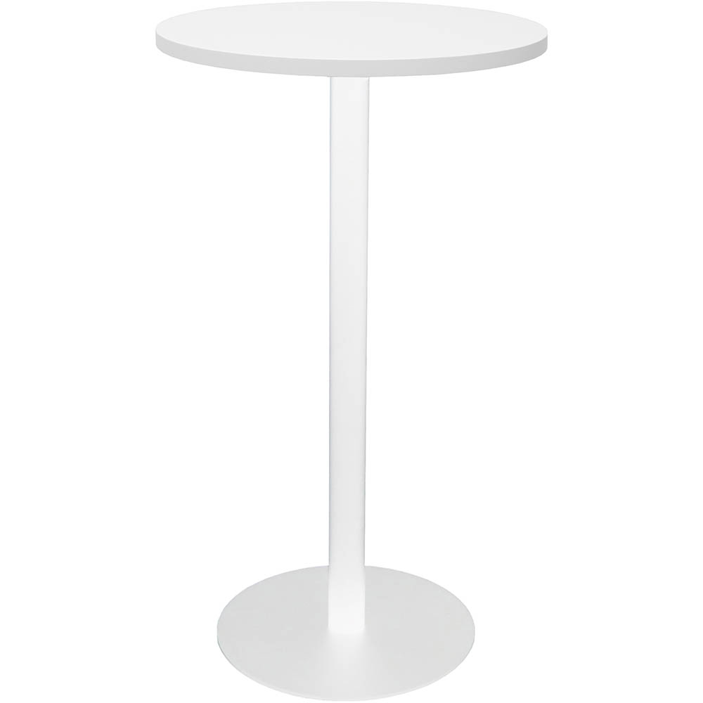 Image for RAPIDLINE DRY BAR TABLE 600 X 1050MM NATURAL WHITE TABLE TOP / WHITE POWDER COAT BASE from BusinessWorld Computer & Stationery Warehouse