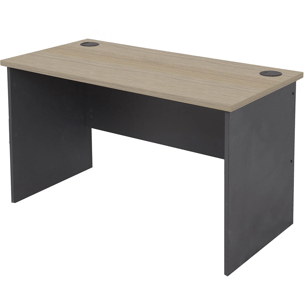 Image for RAPID WORKER OPEN DESK 1200 X 600MM OAK/IRONSTONE from That Office Place PICTON