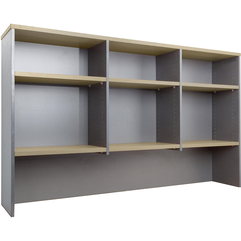 Image for RAPID WORKER OVERHEAD HUTCH 1800 X 1070 X 315MM OAK/IRONSTONE from That Office Place PICTON