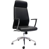 rapidline cl3000h slimline executive chair high back arms black