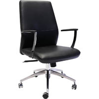 rapidline cl3000m slimline executive chair medium back arms black