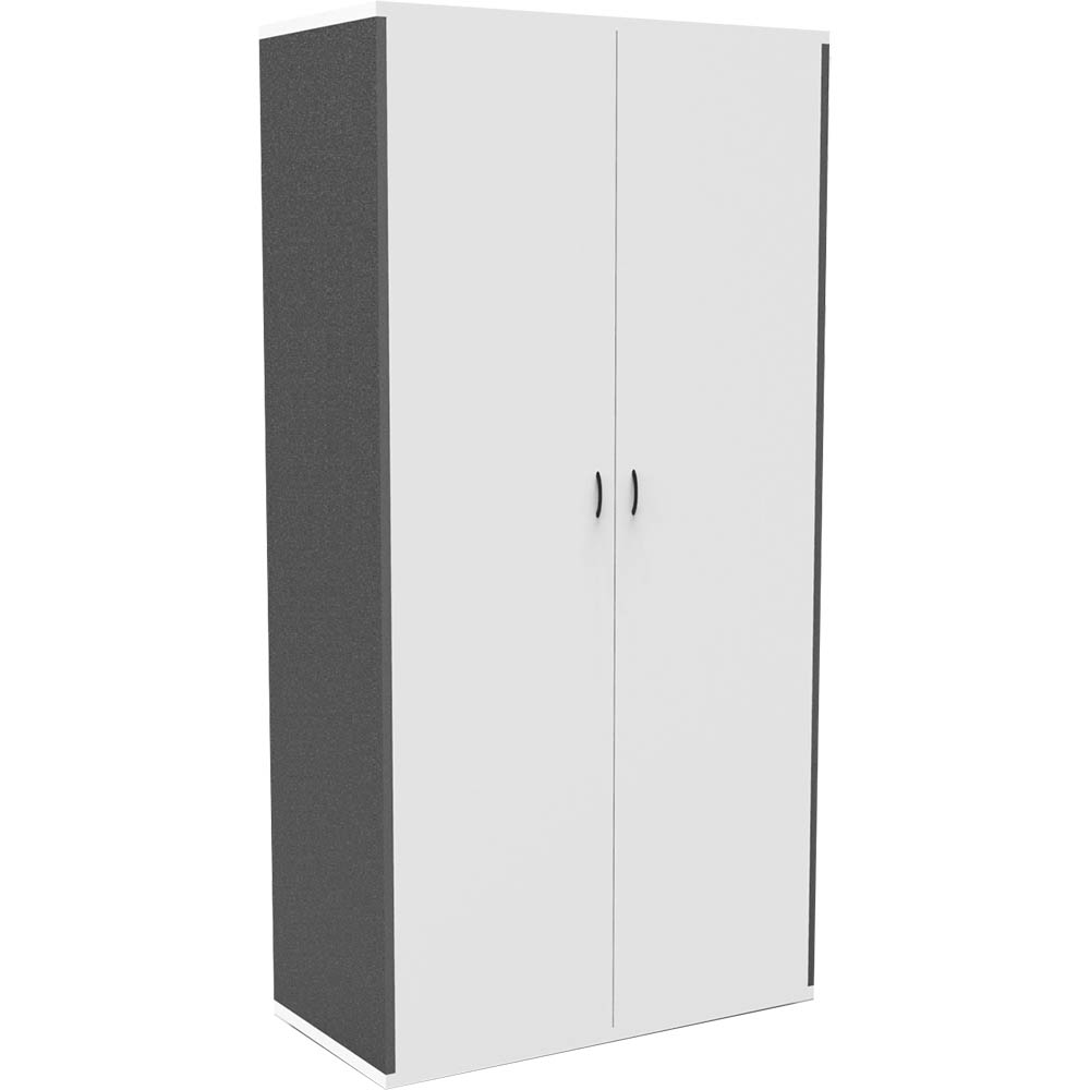 Image for RAPID WORKER CUPBOARD LOCKABLE 1800 X 900 X 450MM WHITE/IRONSTONE from Clipboard Stationers & Art Supplies