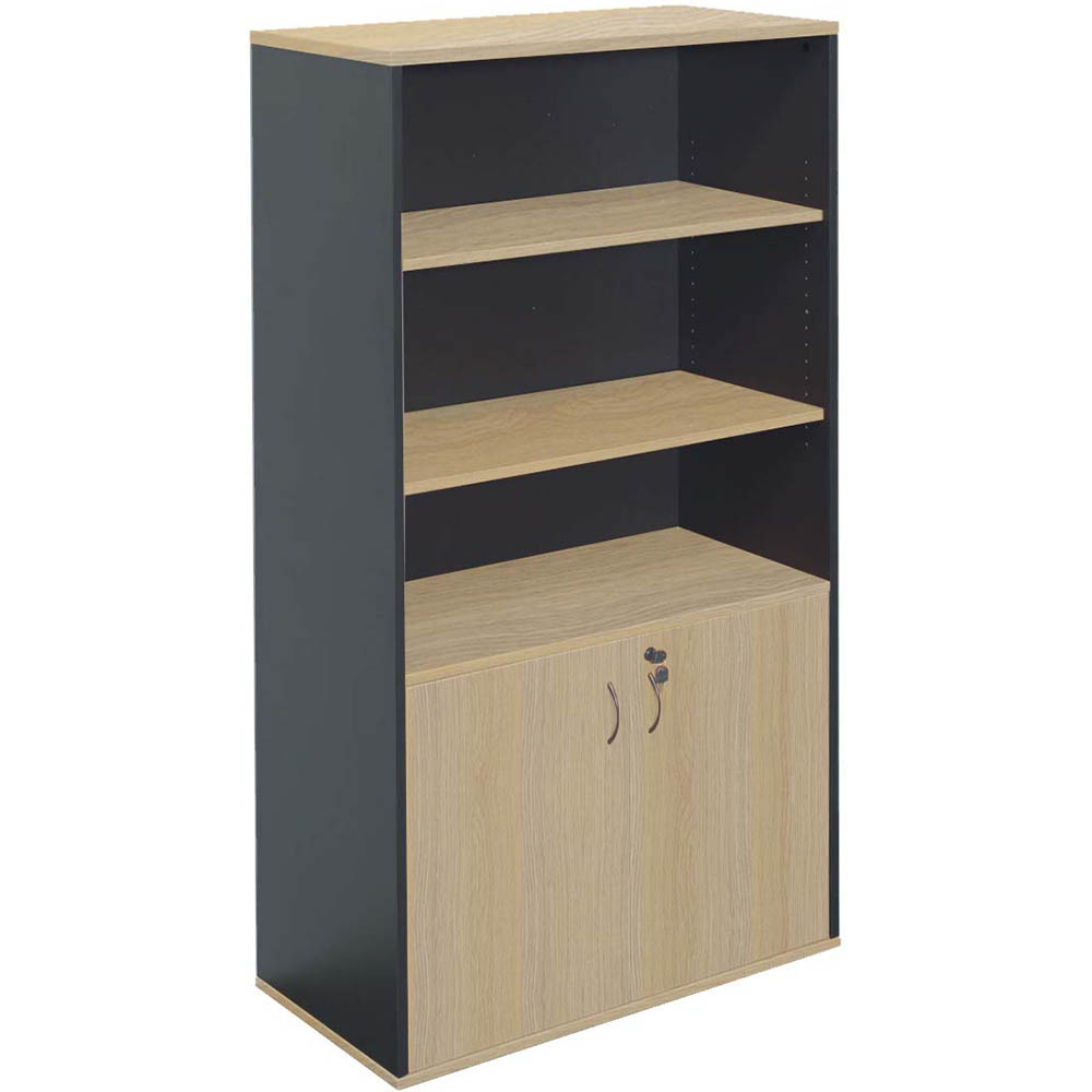 Image for RAPID WORKER WALL UNIT LOCKABLE 1800 X 900 X 450MM OAK/IRONSTONE from Clipboard Stationers & Art Supplies