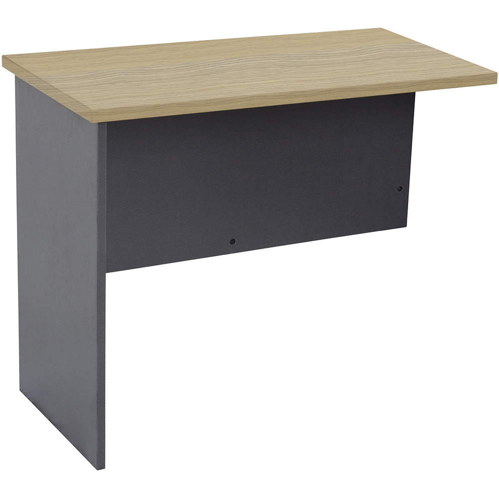 Image for RAPID WORKER CWR12 WORKSTATION DESK RETURN 1200 X 600MM OAK/IRONSTONE from Challenge Office Supplies