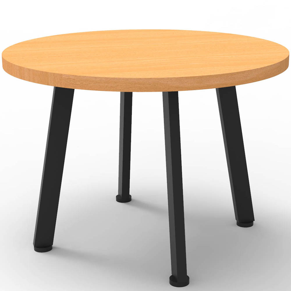 Image for RAPIDLINE ETERNITY COFFEE TABLE 600MM DIA BEECH/BLACK from BusinessWorld Computer & Stationery Warehouse