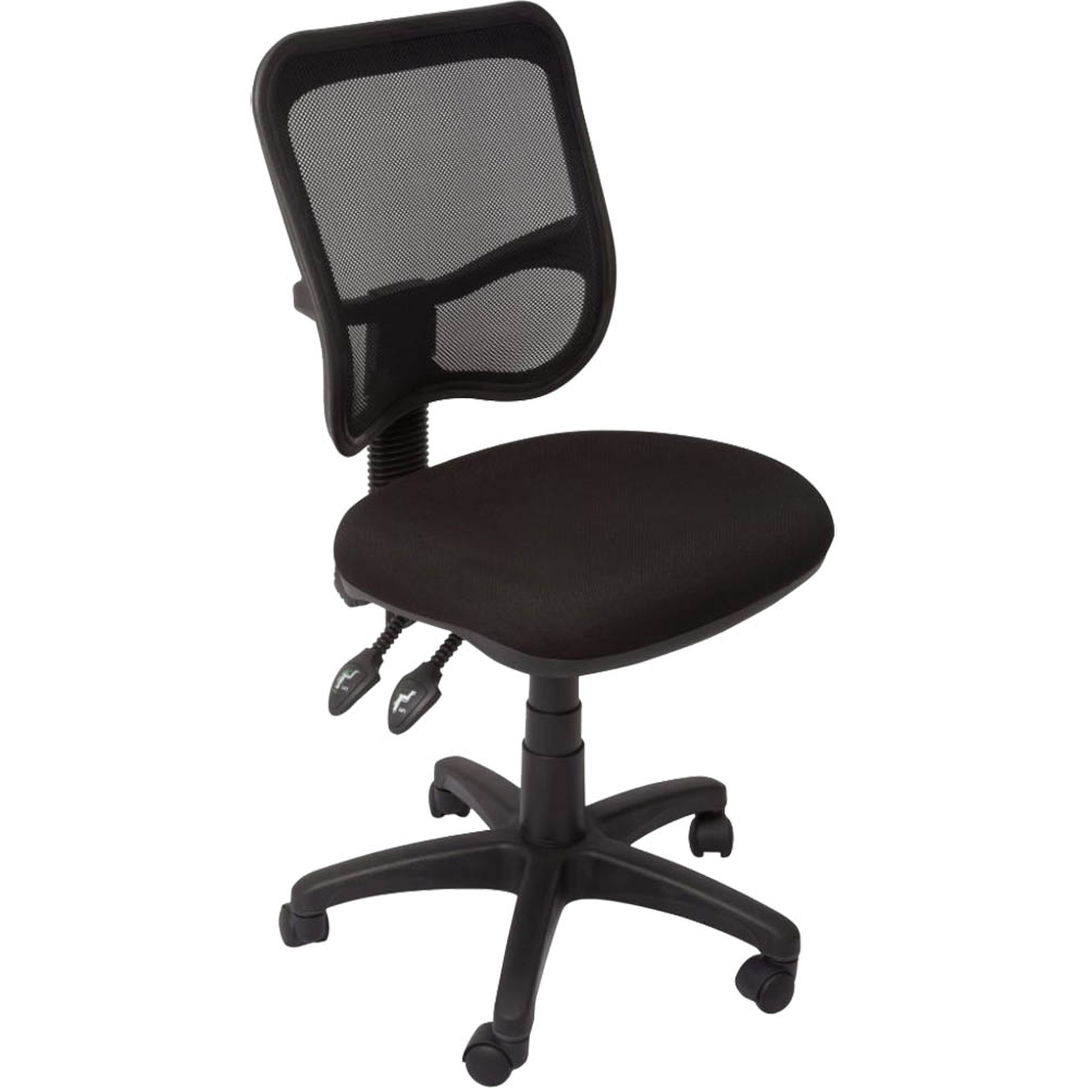 Image for RAPIDLINE EM300 OPERATOR CHAIR MEDIUM MESH BACK BLACK from Clipboard Stationers & Art Supplies