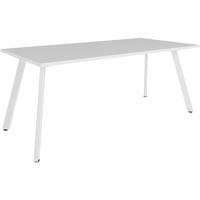 rapidline eternity meeting table 1800 x 900mm natural white/white