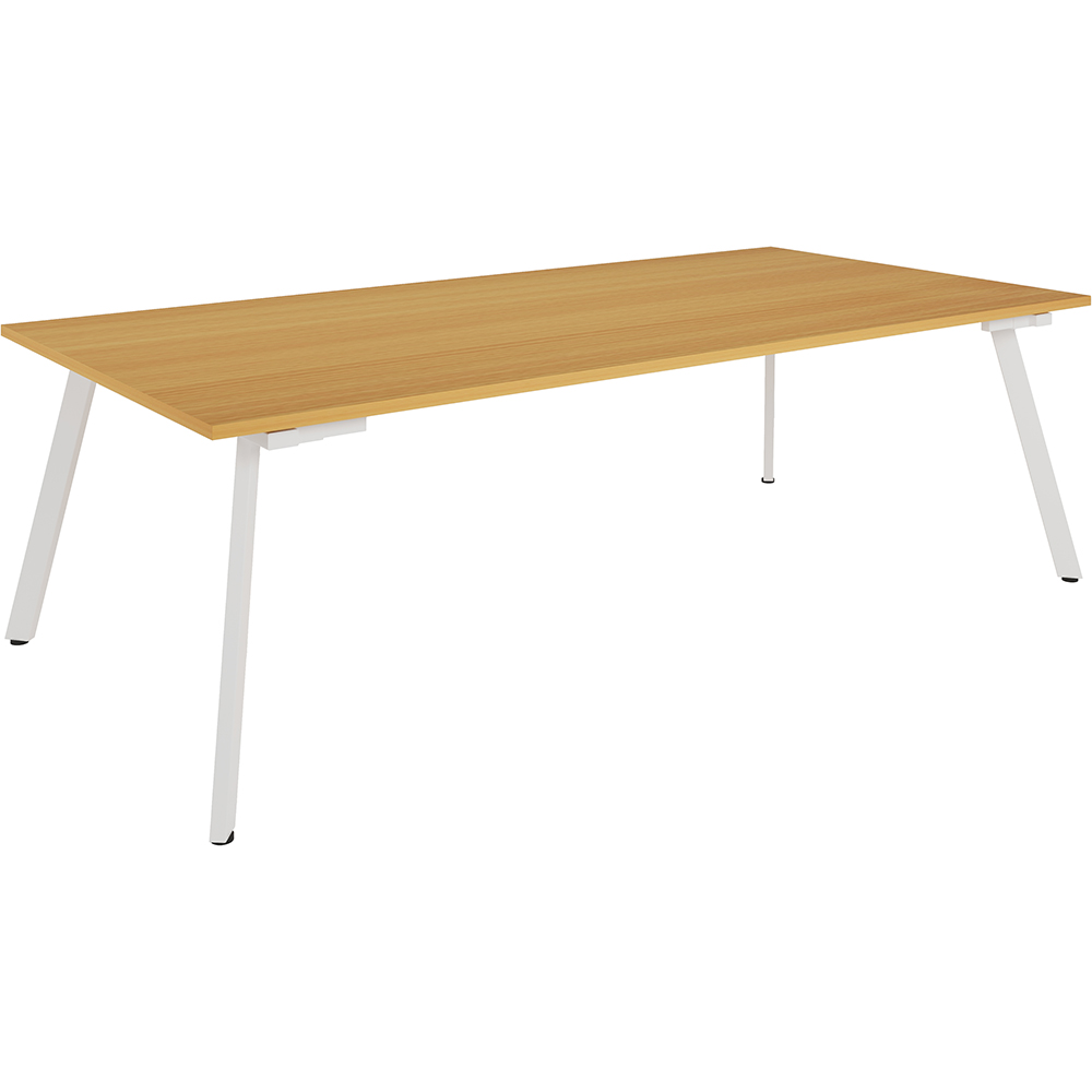 Image for RAPIDLINE ETERNITY MEETING TABLE 2400 X 1200MM BEECH/WHITE from Clipboard Stationers & Art Supplies