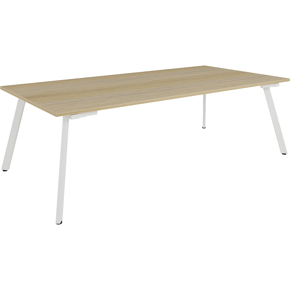 Image for RAPIDLINE ETERNITY MEETING TABLE 2400 X 1200MM NATURAL OAK/WHITE from Australian Stationery Supplies