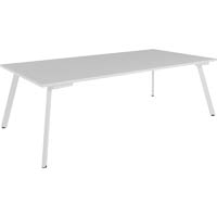 rapidline eternity meeting table 2400 x 1200mm natural white/white
