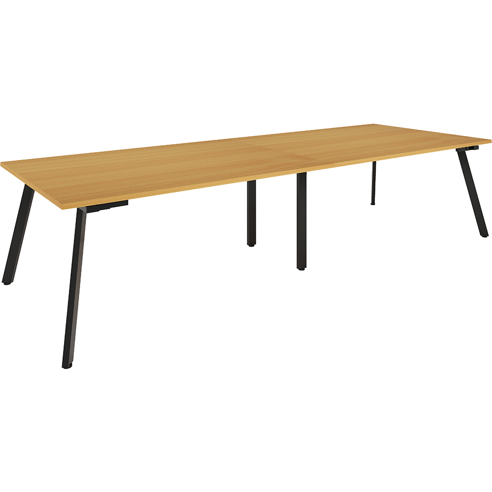 Image for RAPIDLINE ETERNITY MEETING TABLE 3200 X 1200MM BEECH/BLACK from Challenge Office Supplies
