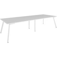 rapidline eternity meeting table 3200 x 1200mm natural white/white