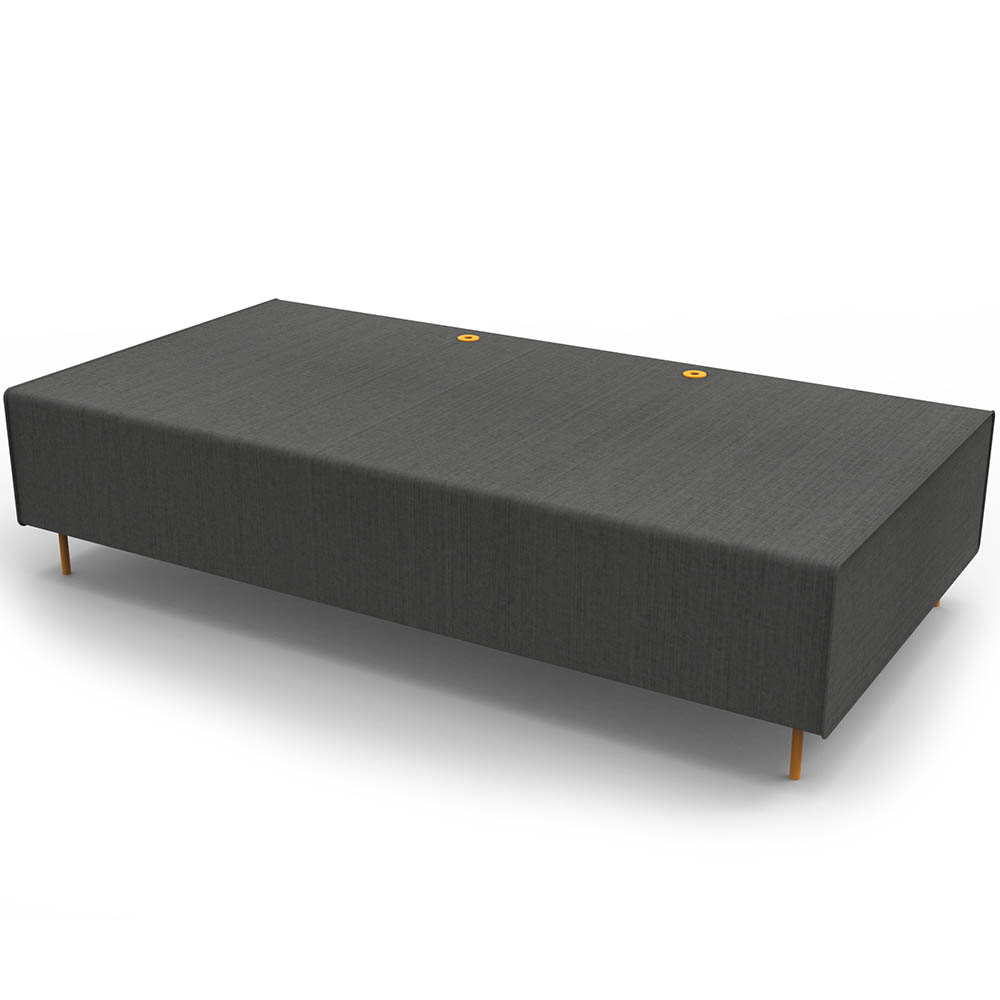 Image for RAPIDLINE FLEXI LOUNGE TRIPLE SEAT MODULE 1830 X 940 X 430MM CHARCOAL ASH from Challenge Office Supplies