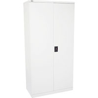 rapidline go swing door cupboard 3 shelves 910 x 450 x 1830mm white satin