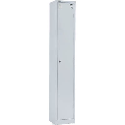 Image for GO STEEL LOCKER 1 DOOR 305 X 455 X 1830MM WITH BUTTERFLY LOCK SILVER GREY from Challenge Office Supplies