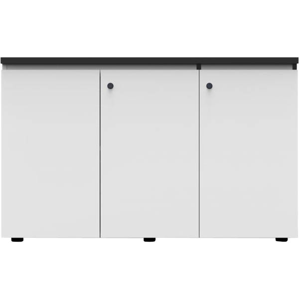 Image for RAPID INFINITY DELUXE 3 SWING DOOR CUPBOARD 1200 X 450 X 730MM NATURAL WHITE LAMINATE BLACK RIGID EDGING from That Office Place PICTON