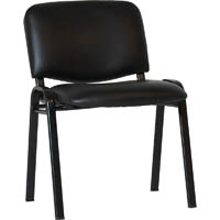 rapidline nova visitor chair medium back black pu