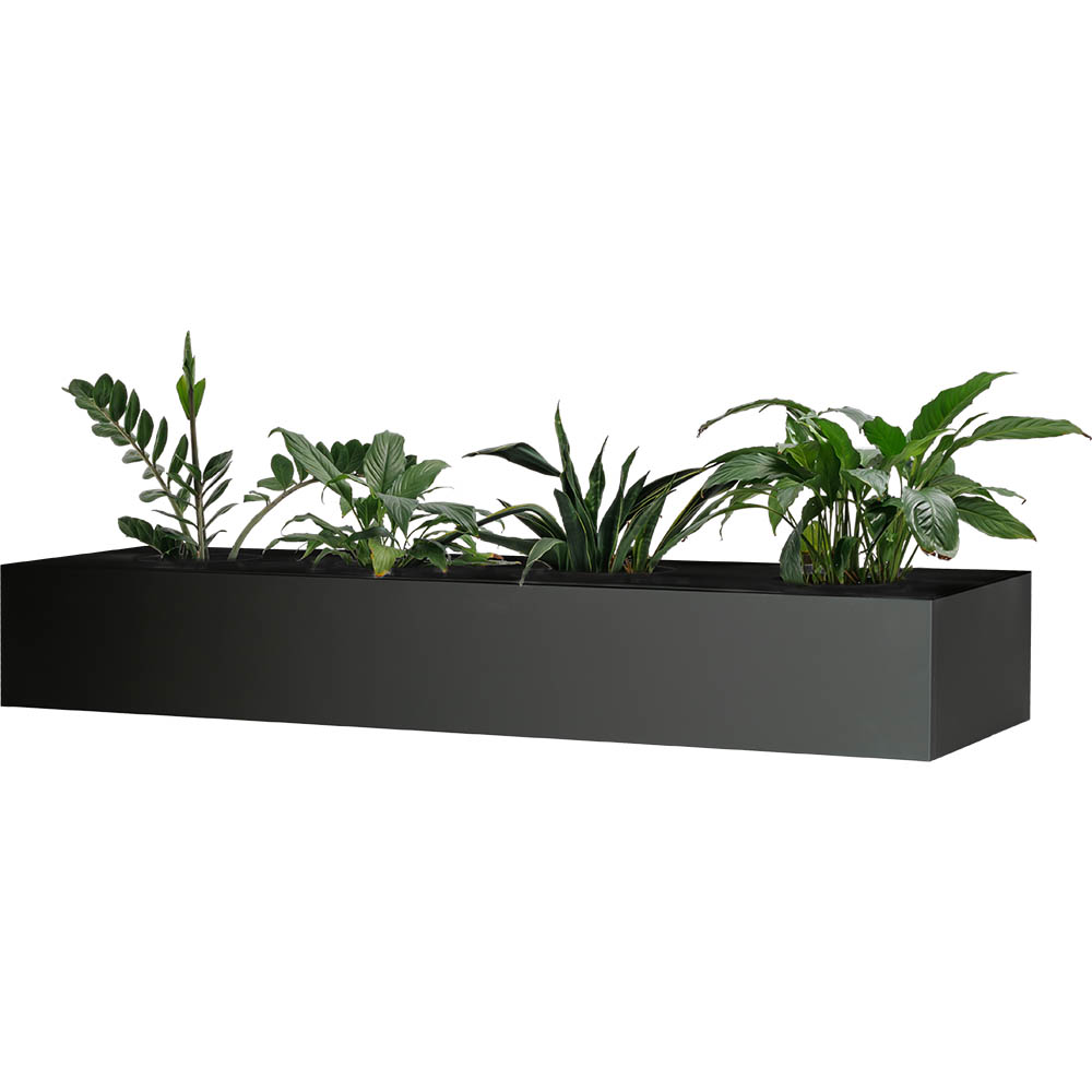 Image for RAPIDLINE GO PLANTER BOX FOR PERFORATED CUPBOARD 1530MM BLACK from Challenge Office Supplies