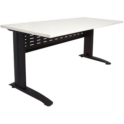 Image for RAPID SPAN DESK WITH METAL MODESTY PANEL 1200 X 700 X 730MM WHITE/BLACK from Mitronics Corporation