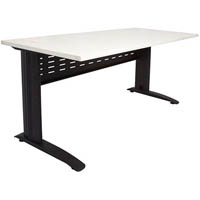 rapid span desk with metal modesty panel 1200 x 700 x 730mm white/black