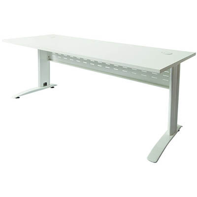 Image for RAPID SPAN DESK WITH METAL MODESTY PANEL 1200 X 700 X 730MM WHITE/WHITE from Mitronics Corporation