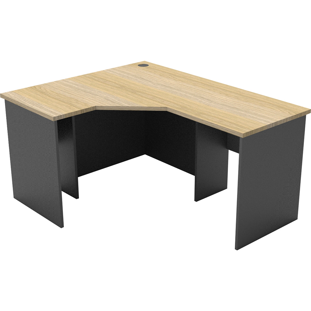 Image for RAPID WORKER CORNER WORKSTATION COMPLETE 1200 X 1500 X 600MM OAK/IRONSTONE from Mitronics Corporation