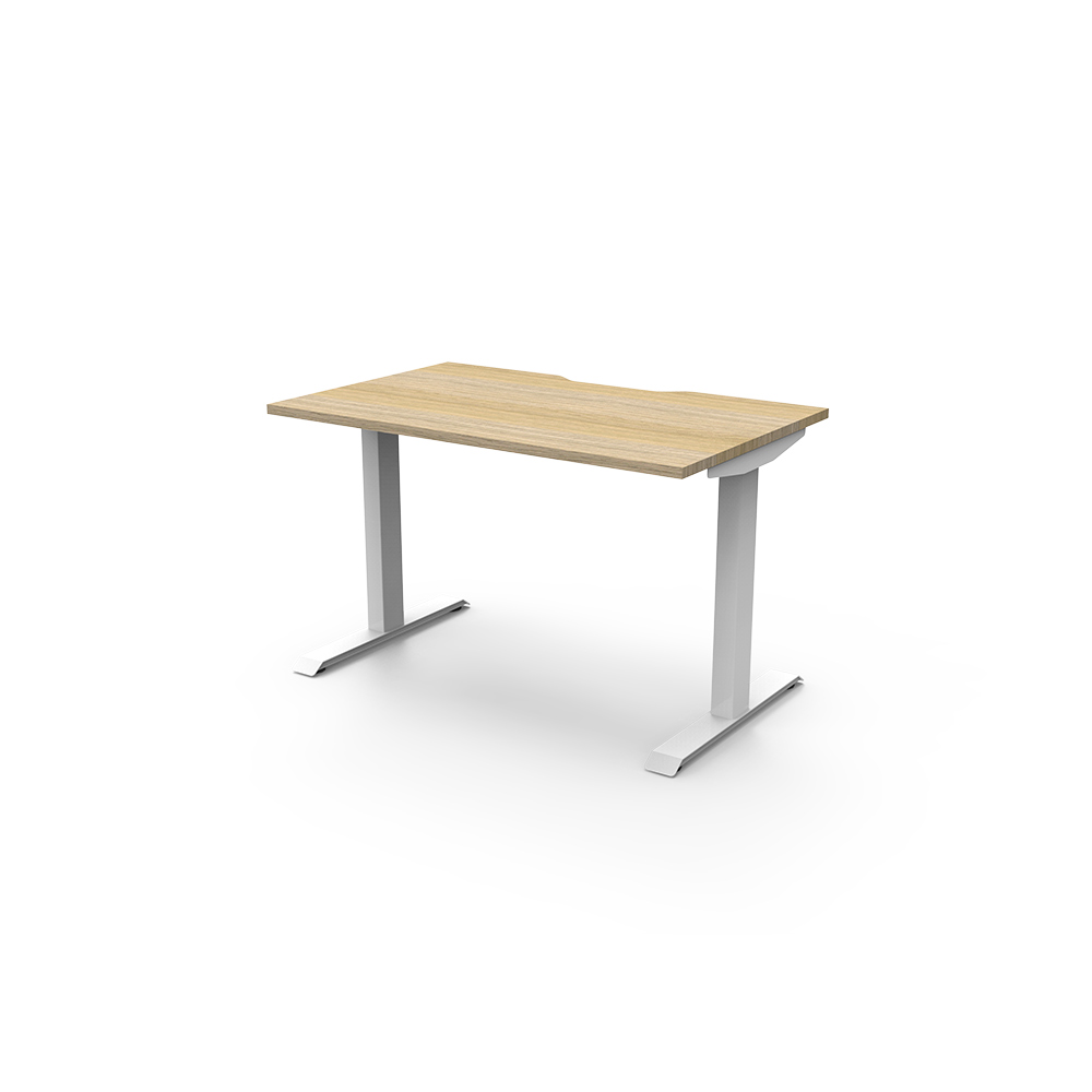 Image for RAPIDLINE BOOST STATIC SINGLE SIDED WORKSTATION 1200MM NATURAL OAK TOP / WHITE FRAME from That Office Place PICTON