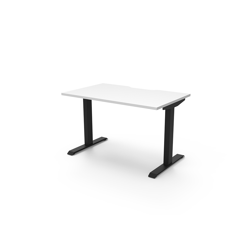 Image for RAPIDLINE BOOST STATIC SINGLE SIDED WORKSTATION 1200MM NATURAL WHITE TOP / BLACK FRAME from Office Heaven