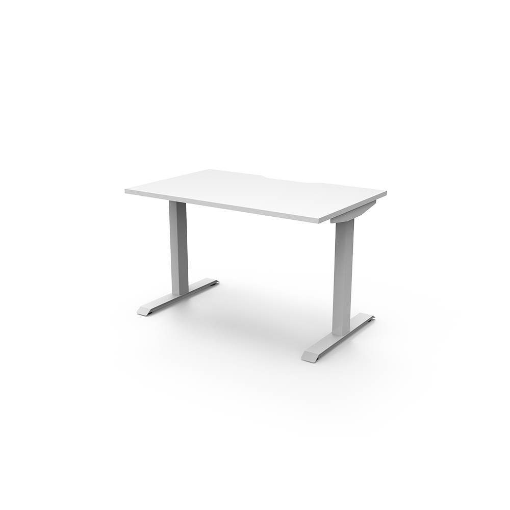 Image for RAPIDLINE BOOST STATIC SINGLE SIDED WORKSTATION 1200MM NATURAL WHITE TOP / WHITE FRAME from Office Heaven