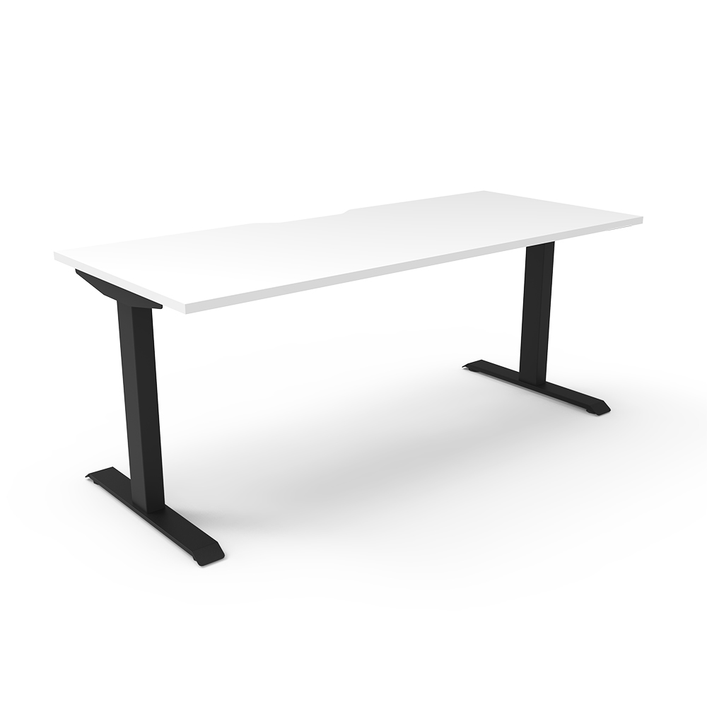 Image for RAPIDLINE BOOST STATIC SINGLE SIDED WORKSTATION 1500MM NATURAL WHITE TOP / BLACK FRAME from Memo Office and Art