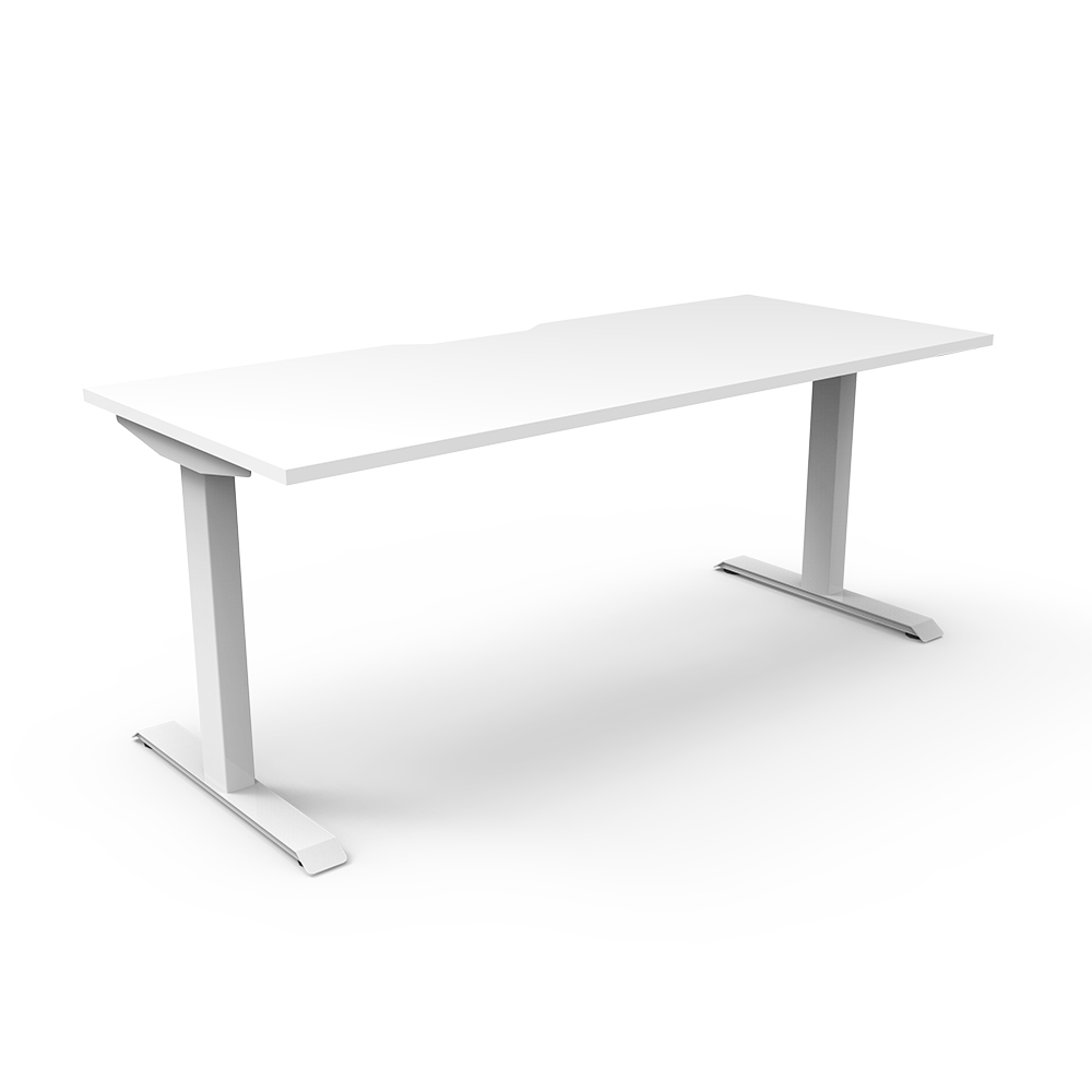 Image for RAPIDLINE BOOST STATIC SINGLE SIDED WORKSTATION 1500MM NATURAL WHITE TOP / WHITE FRAME from Office Heaven