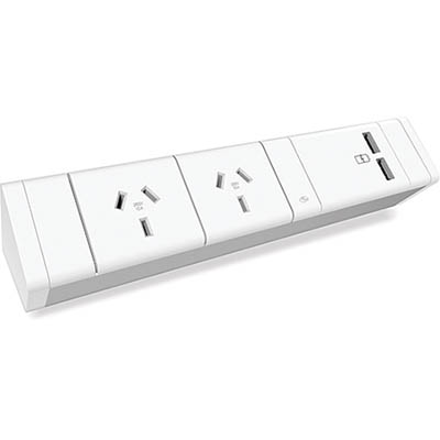 Image for RAPIDLINE SWPR2G2USB POWER RAIL KIT WHITE from That Office Place PICTON