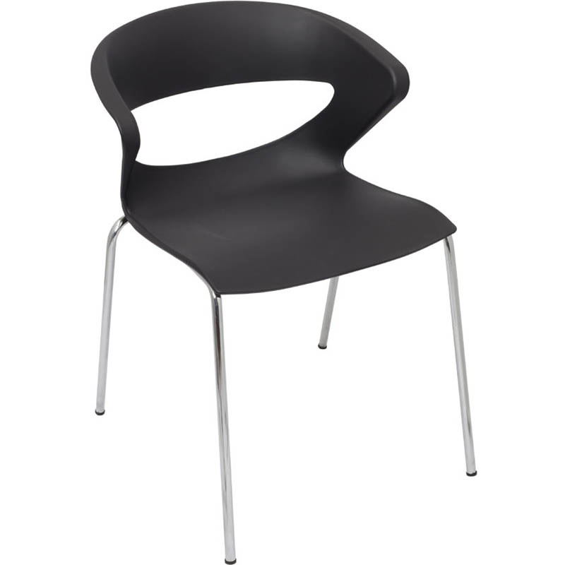 Image for RAPIDLINE TAURUS VISITORS CHAIR BLACK from Office Heaven