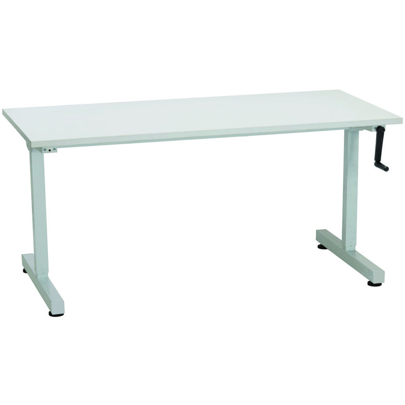 Image for RAPIDLINE TRIUMPH MANUAL HEIGHT ADJUSTABLE WORKSTATION 1200 X 700MM WHITE from York Stationers