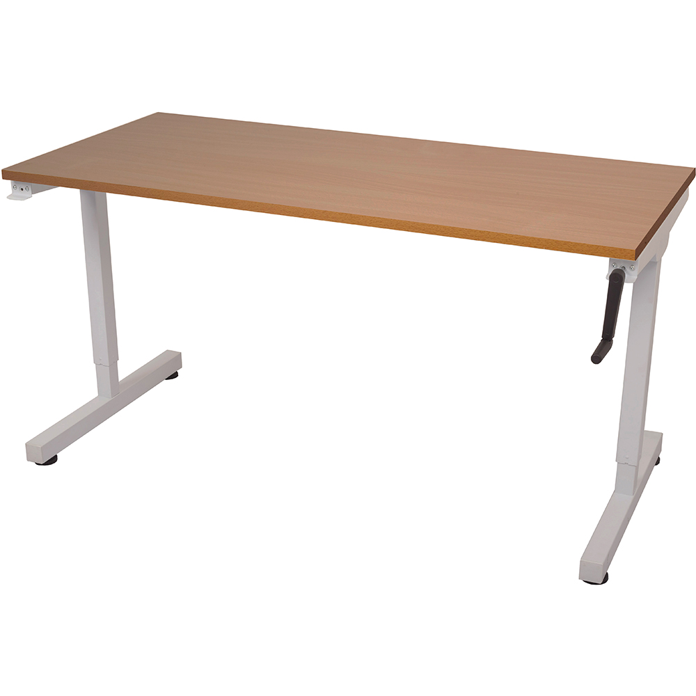 Image for RAPIDLINE TRIUMPH MANUAL HEIGHT ADJUSTABLE WORKSTATION 1500 X 700MM BEECH from Olympia Office Products