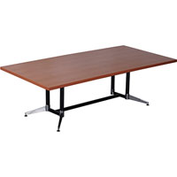 rapidline typhoon boardroom table 2400 x 1200 x 750mm cherry