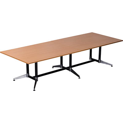 Image for RAPIDLINE TYPHOON BOARDROOM TABLE 3200 X 1200 X 750MM BEECH from BusinessWorld Computer & Stationery Warehouse