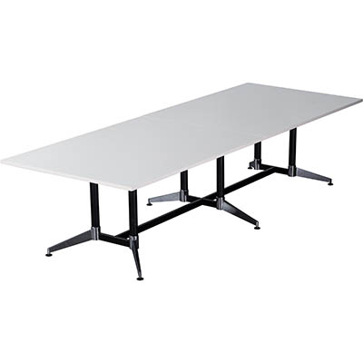 Image for RAPIDLINE TYPHOON BOARDROOM TABLE 3200 X 1200 X 750MM WHITE from Mercury Business Supplies