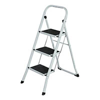 gaf 3 step ladder foldable grey