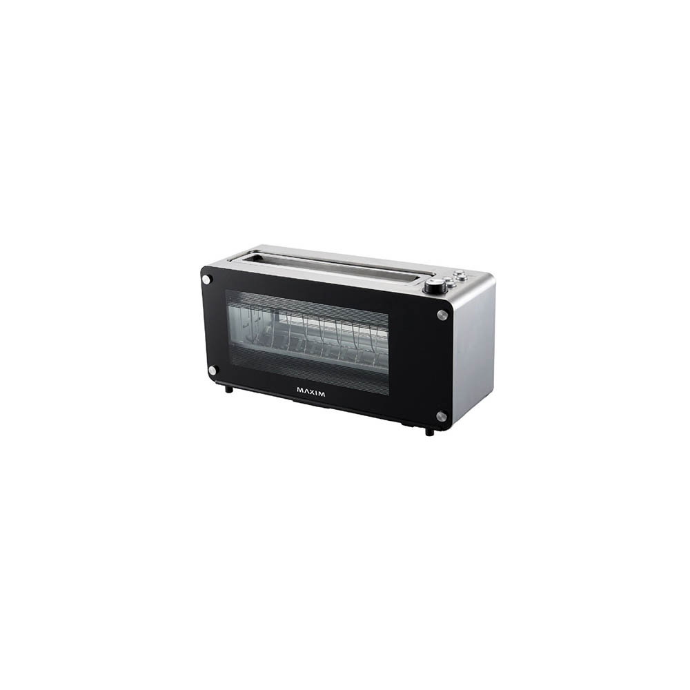Image for MAXIM GLASS TOASTER 2 SLICE BLACK from BusinessWorld Computer & Stationery Warehouse